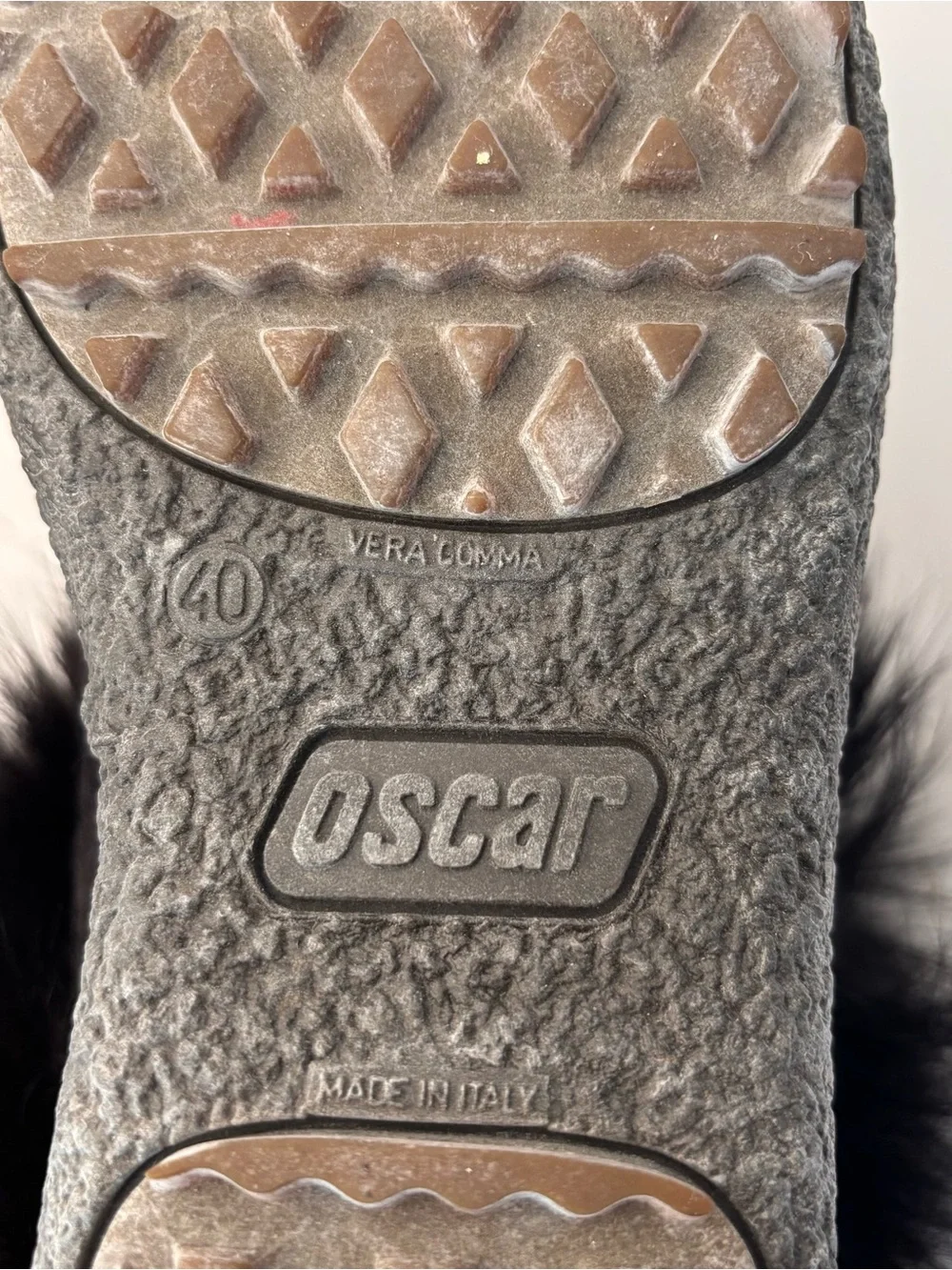 Oscar Brown Faux Fur Shearling Lined Tall Winter Boots EU 40